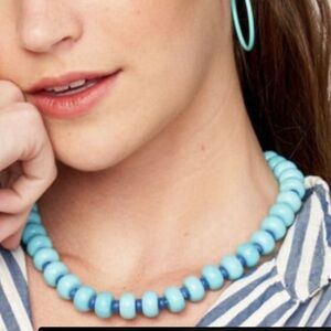 LELE sadoughi blue beaded necklace